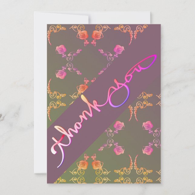Ro Hearts Stationery Tack Kort (Baksida)