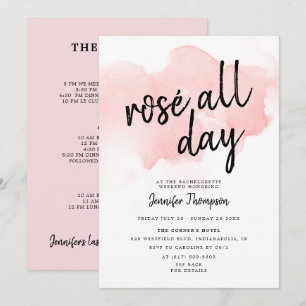 Ro hela dagen Bachelorette Helg Itinerary Inbjudningar