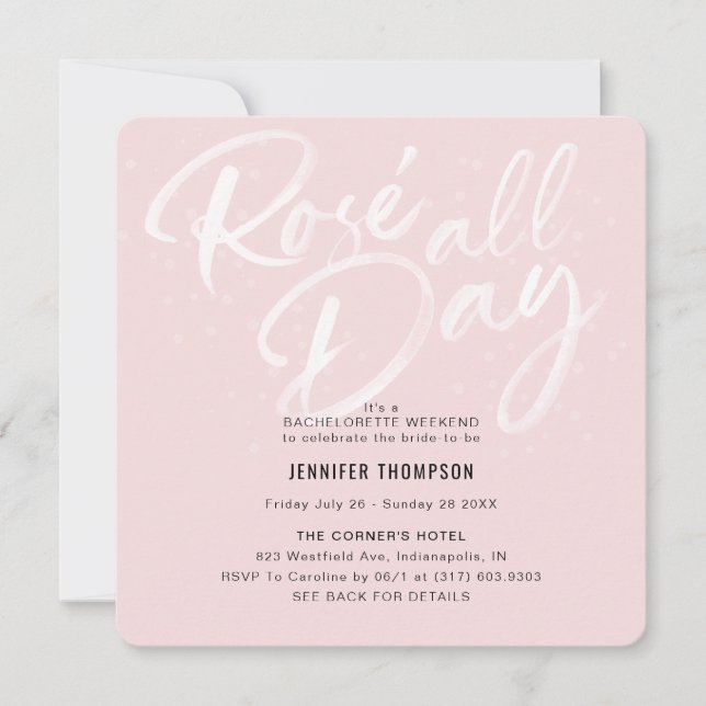 Ro hela dagen  Bachelorette Party Invita Inbjudningar (Framsida)