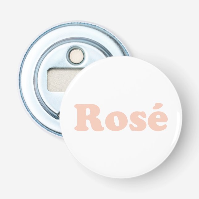 "Ro hela dagen" Ro ljus rosa vit Flasköppnare (Framsidan)