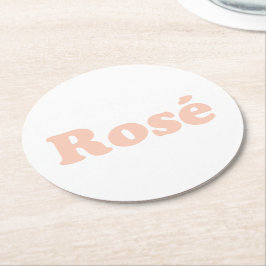 "Ro hela dagen" Ro ljus rosa vit Underlägg Papper Rund