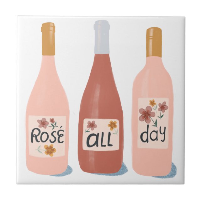 Ro hela dagen vin älskare kakelplatta (Framsidan)