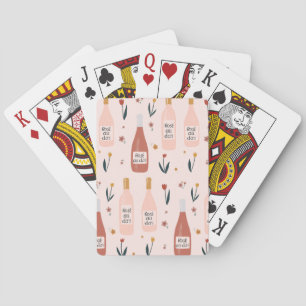 Ro hela dagen Vin Älskare om rosa Casinokort
