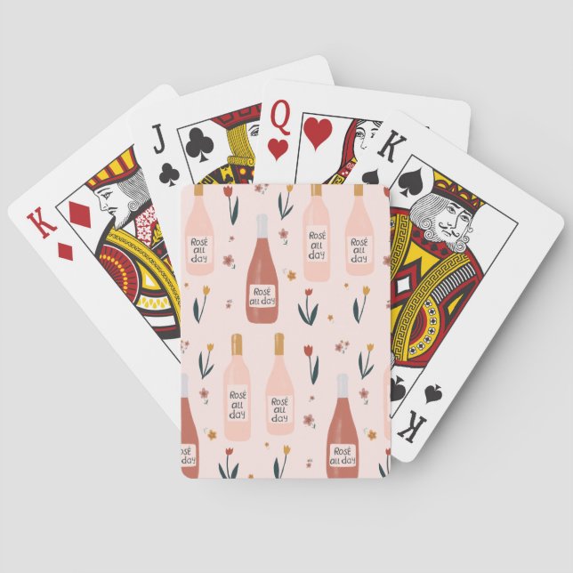 Ro hela dagen Vin Älskare om rosa Casinokort (Baksidan)