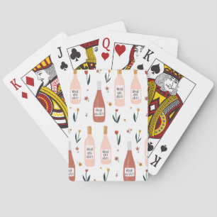 Ro hela dagen Vin Älskare, vit Casinokort