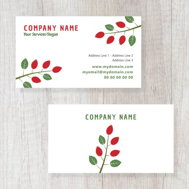 Ro Hip Affärskort Visitkort (Rose Hip Business Card)