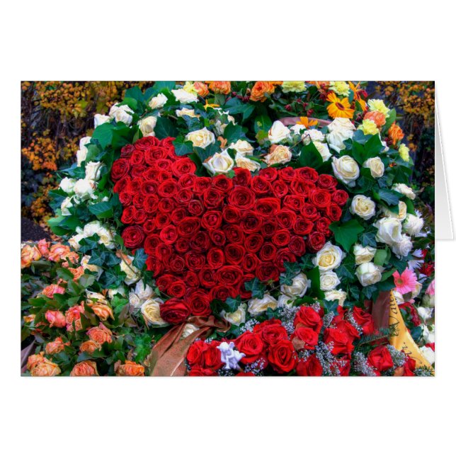 ro hjärta hälsningskort (Framsidan Horizontal)