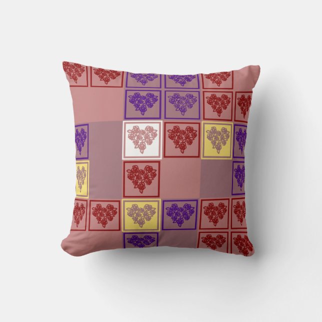 Ro hjärta - Valentine Heart Puzzle Pillow Kudde (Framsida)