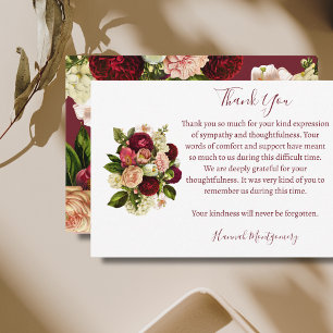 Ro Hydrangea Funeral Sympathy - tack för ditt kort