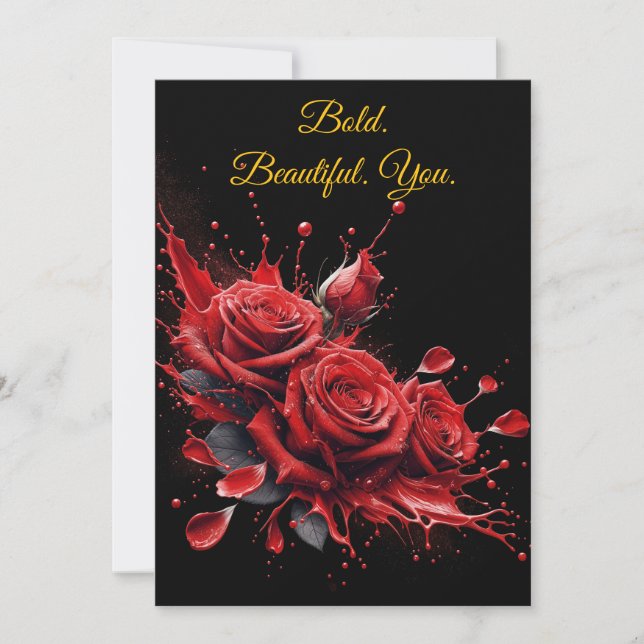 Ro i Bloom - Elegant Birthday Inbjudningar (Framsida)