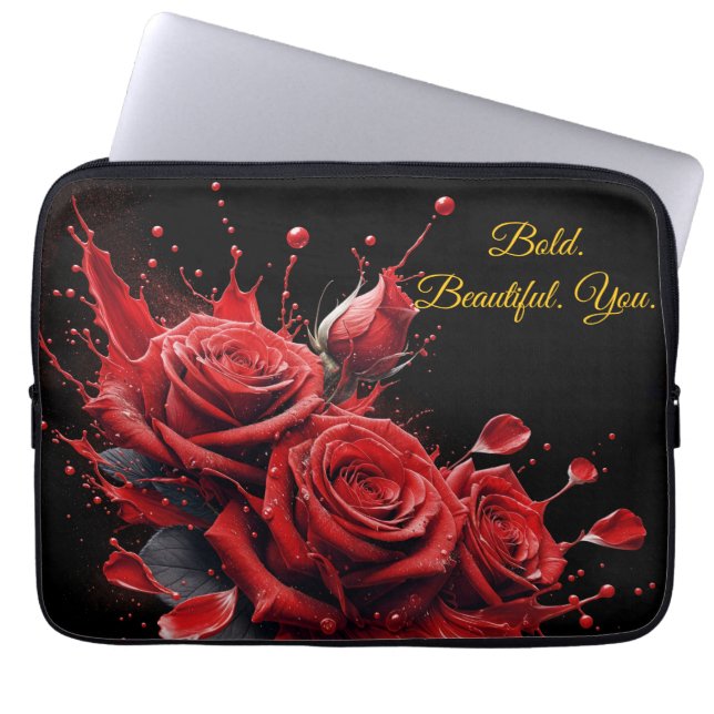 Ro i Bloom - Elegant Birthday Laptop Fodral (Framsidan)