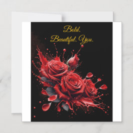 Ro i Bloom - Elegant Birthday Magnetisk Inbjudningskort