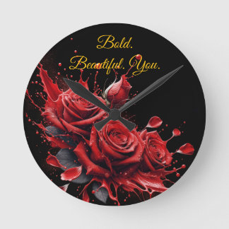 Ro i Bloom - Elegant Birthday Rund Klocka