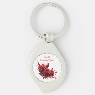Ro i Bloom - Elegant Birthday Swirl Silverfärgad Nyckelring