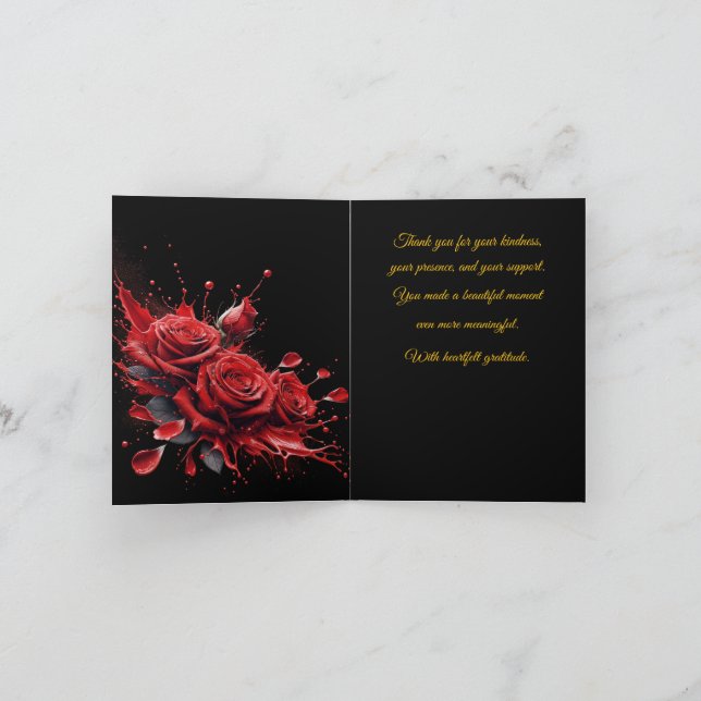 Ro i Bloom - Elegant Birthday Tack Kort (Inuti)