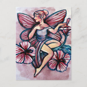 Ro i Sharon Hibiscus Fairy Vykort