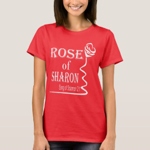 Ro i Sharon Scripture Christian Red T Shirt