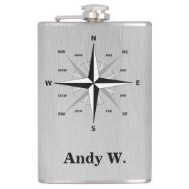 Ro i Vinden Compass och Brushed Aluminium Fickplunta