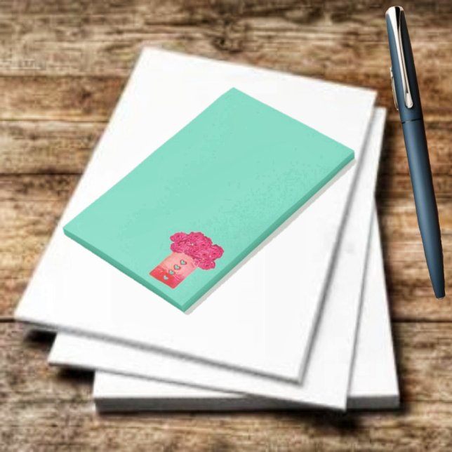 Ro II-emballage Post-it Block (You can write such charming notes, in this Bag Of Roses Post-It Notes design!)