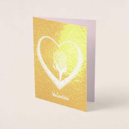 Ro inuti Heart Valentine, Lägg till bild och offer Folierat Kort