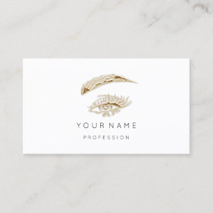 Ro Ivory Lash Brows Makeup Logotyp White Visitkort