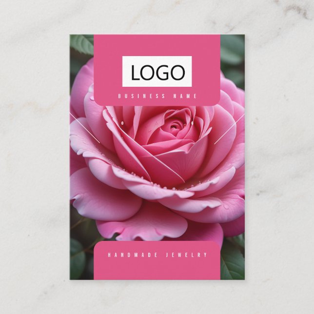 Ro Juvelry Earrings Necklace Visning Card Visitkort (Framsida)