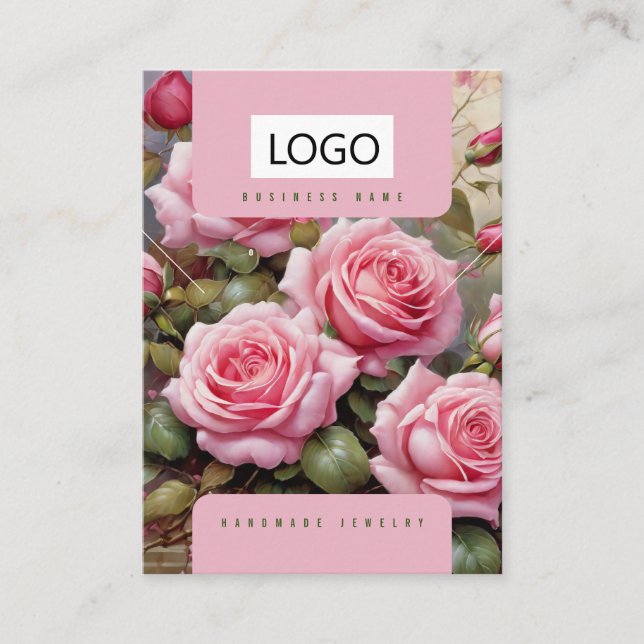 Ro Juvelry Earrings Necklace Visning Card Visitkort (Framsida)