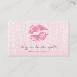 Ro Kiss Läppar med subtle Twinkle Ljus Makeup Visitkort
