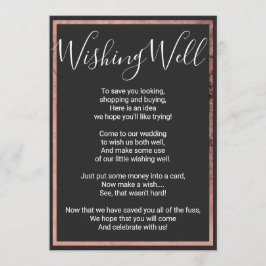 Ro, konturlinje, Gräns, enkel, svart Wishing Well Inbjudningar