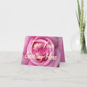 Ro-kort för Rosa Flowers Personlig Greeting Card Kort