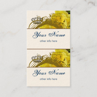 Ro krona, virvlar runt & fjärilskortkortmärkre visitkort