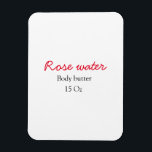 Ro kroppssmör lägg till textvikten namn anpassning magnet<br><div class="desc">Design</div>