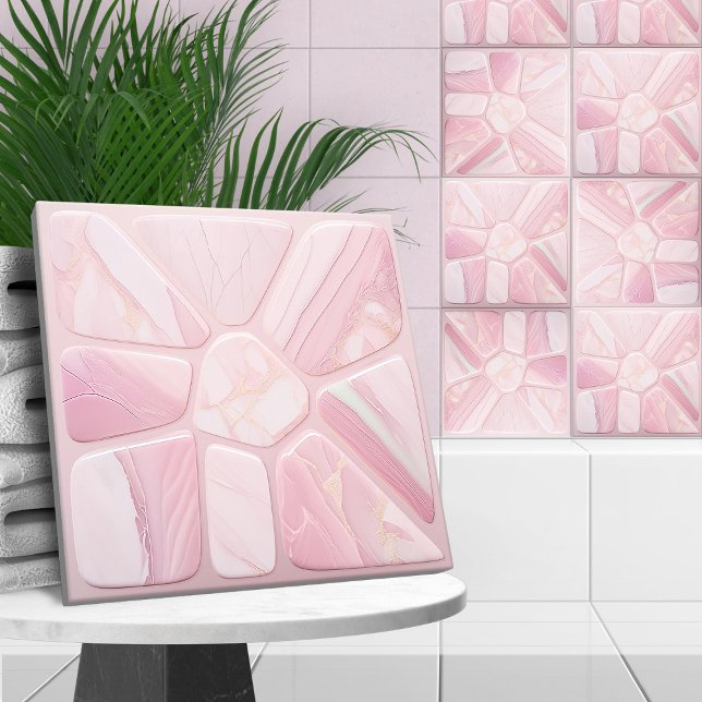 Ro kvarts Flower Abstrakt Cellular Art Kakelplatta (Skapare uppladdad)