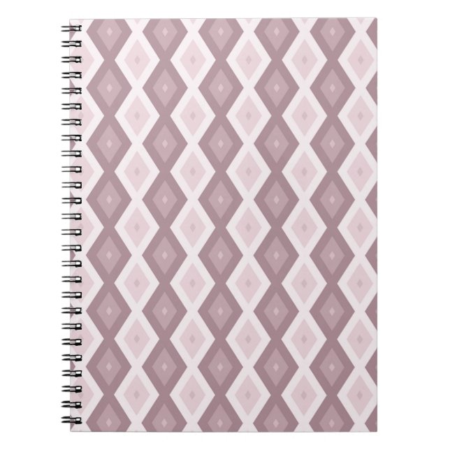 Ro kvarts rosa diamant mönster anteckningsbok (Framsidan)