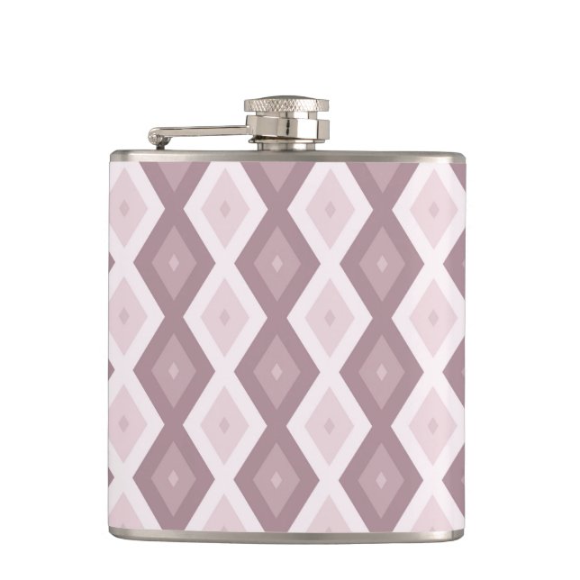 Ro kvarts rosa diamant mönster fickplunta (Framsidan)