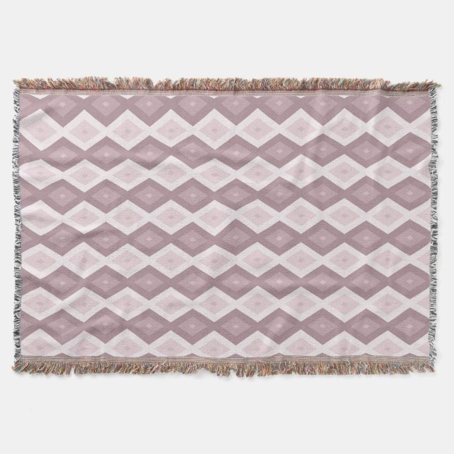 Ro kvarts rosa diamant mönster filt (Framsidan)