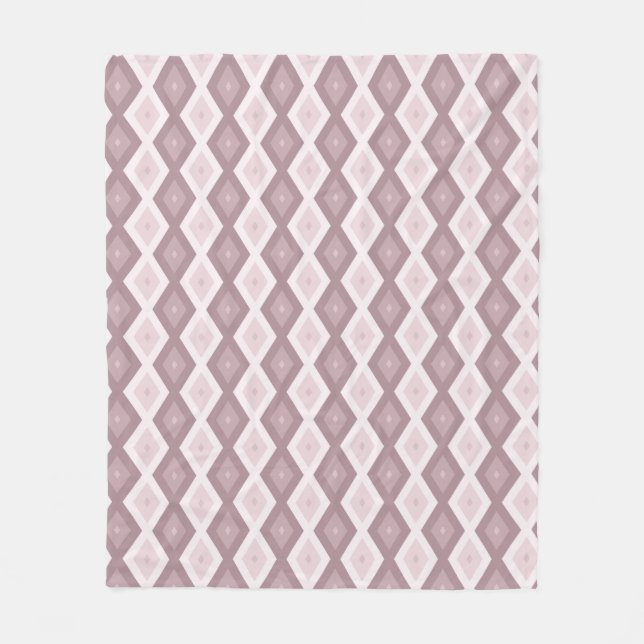 Ro kvarts rosa diamant mönster fleecefilt (Framsidan)