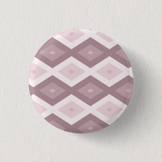 Ro kvarts rosa diamant mönster knapp (Framsida)