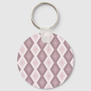 Ro kvarts rosa diamant mönster nyckelring