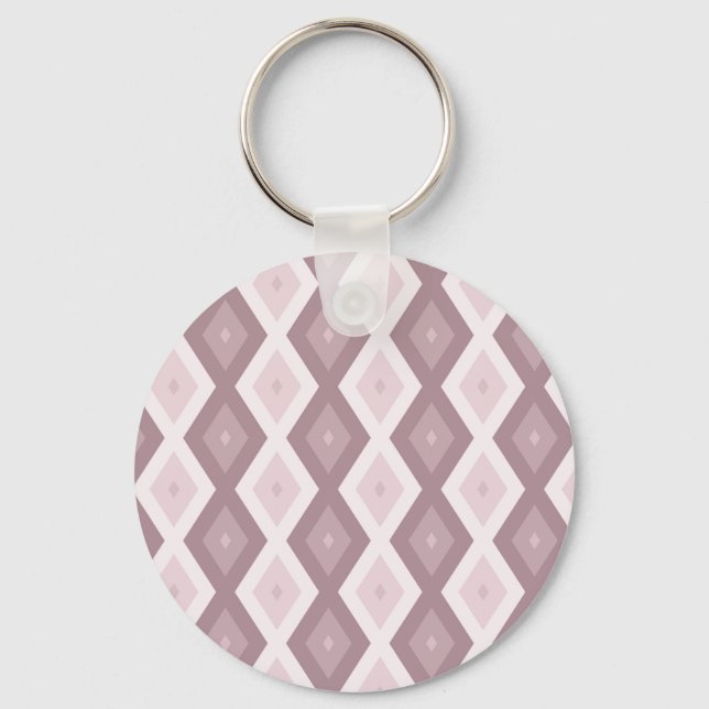Ro kvarts rosa diamant mönster nyckelring (Framsida)