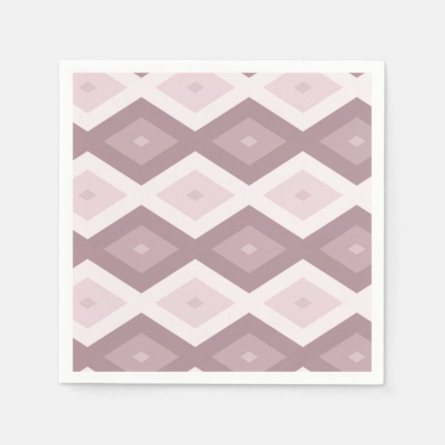 Ro kvarts rosa diamant mönster pappersservett (Framsidan)