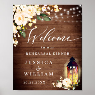 Ro Lantern Rustic Wood Rehearsal Middag Poster