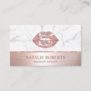 Ro Läppar White Marble Makeup Artist Salon Visitkort