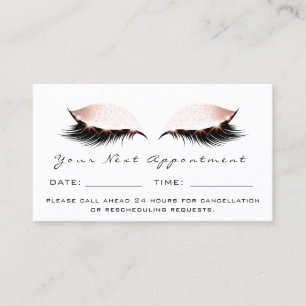 Ro Lash Makeup Artist Möte White Visitkort
