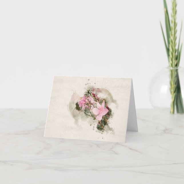 Ro Laurel Flower Kort (Framsida)