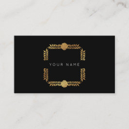 Ro Laurel Golden Foil Black Vip Visitkort