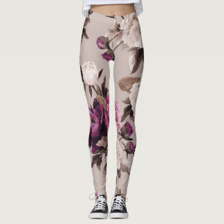 Ro Light Background: Vintage Watercolor Leggings