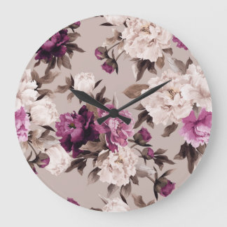Ro Light Background: Vintage Watercolor Stor Klocka