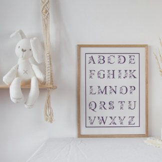 Ro Lila Alphabet Poster
