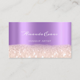 Ro Lila Glitter Makeup Artist Event Planner Tidsbeställning Kort